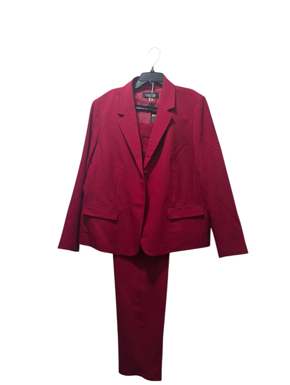 Black Label By Evan Picone Women’s Red Two-Piece Suit Blazer and Pants Sz 16